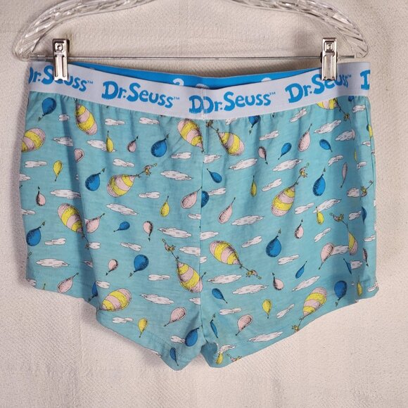 Dr. Seuss Seuss Blue Oh the Places You'll Go Poly Rayon Sleep Short Size M 8-10 - Picture 8 of 16